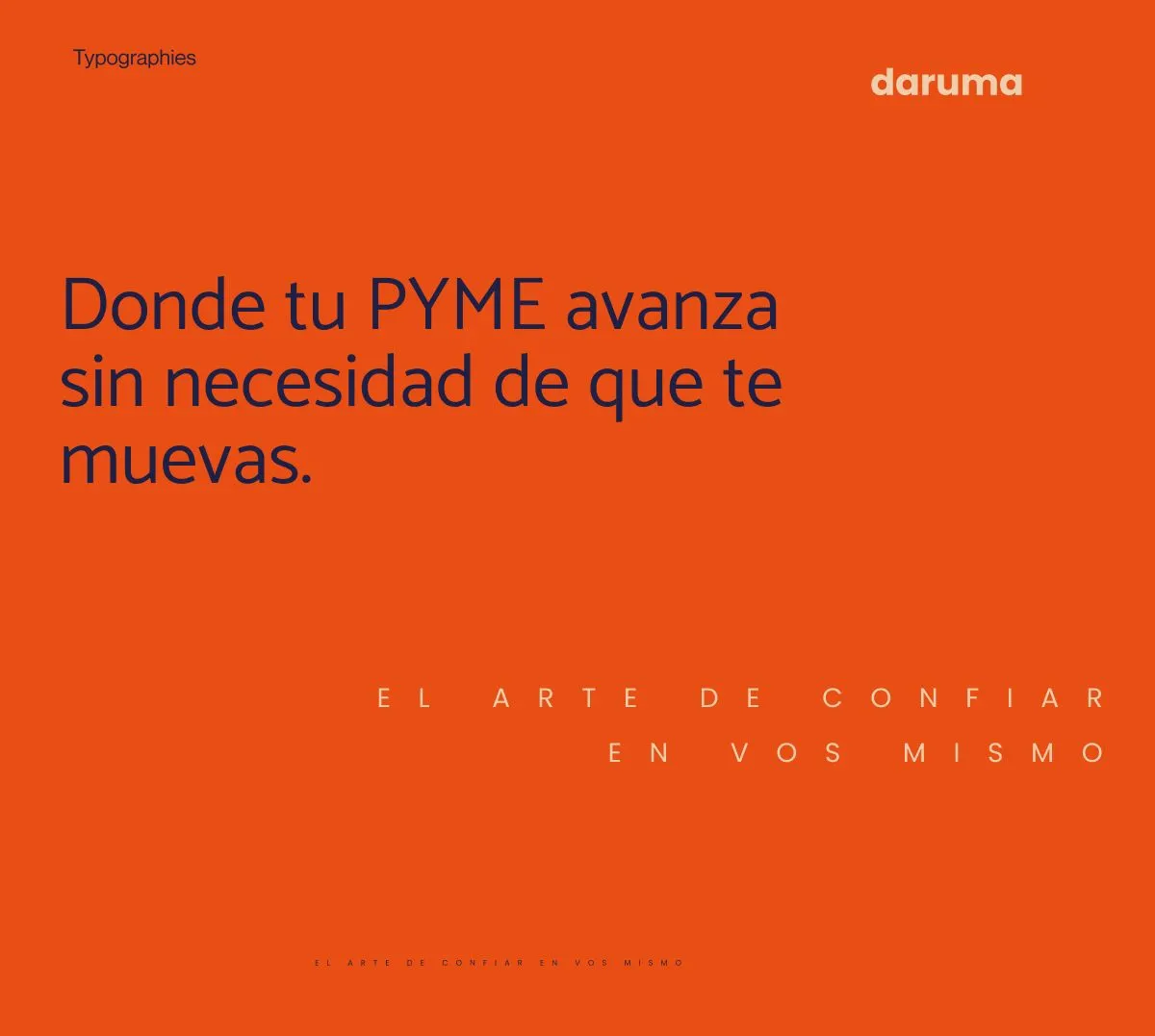 Typography slide carrying the line "Donde tu PYME avanza sin necesidad de que te muevas"