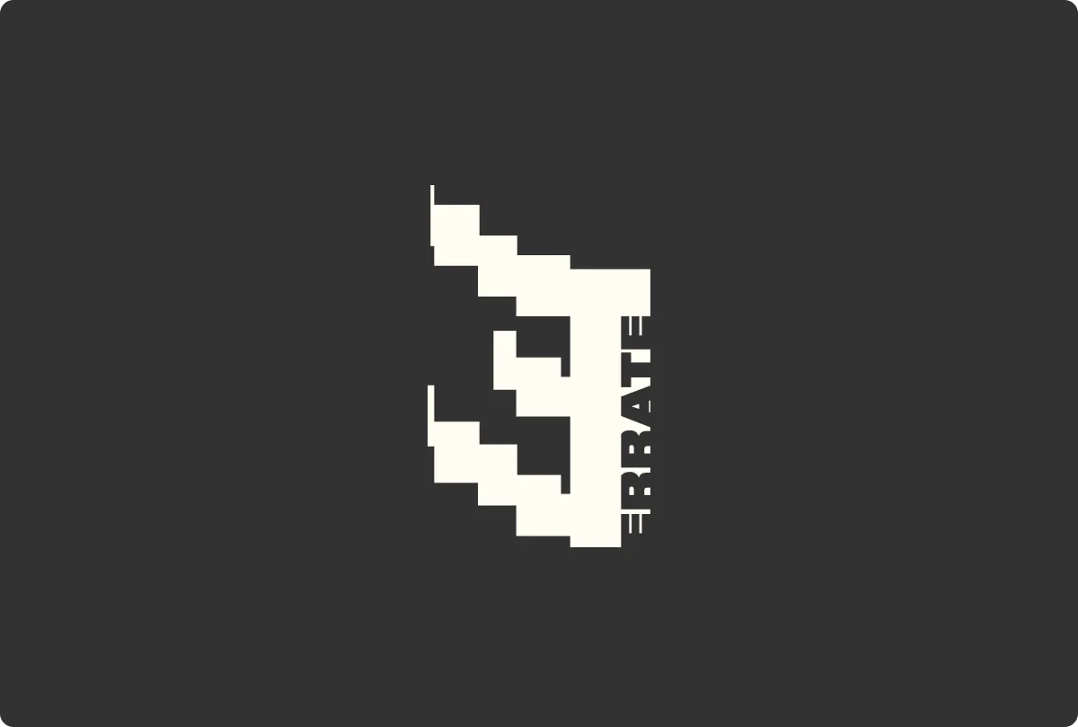 The festival isotype: a letterform broken into pixels