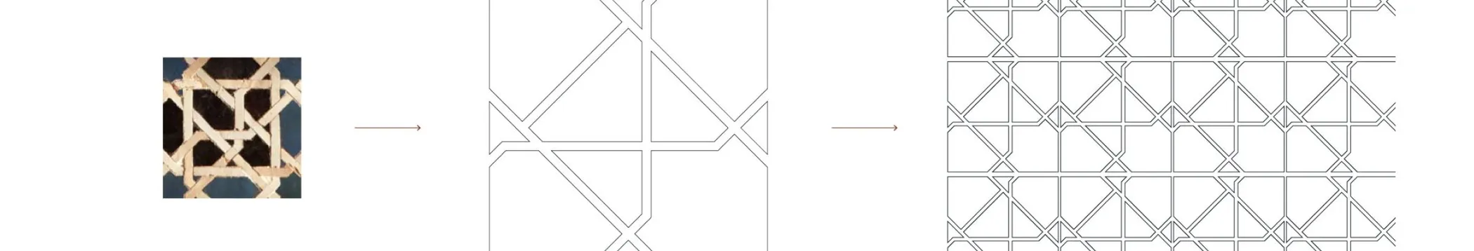 Pattern derivation: from a carved panel to a geometric grid