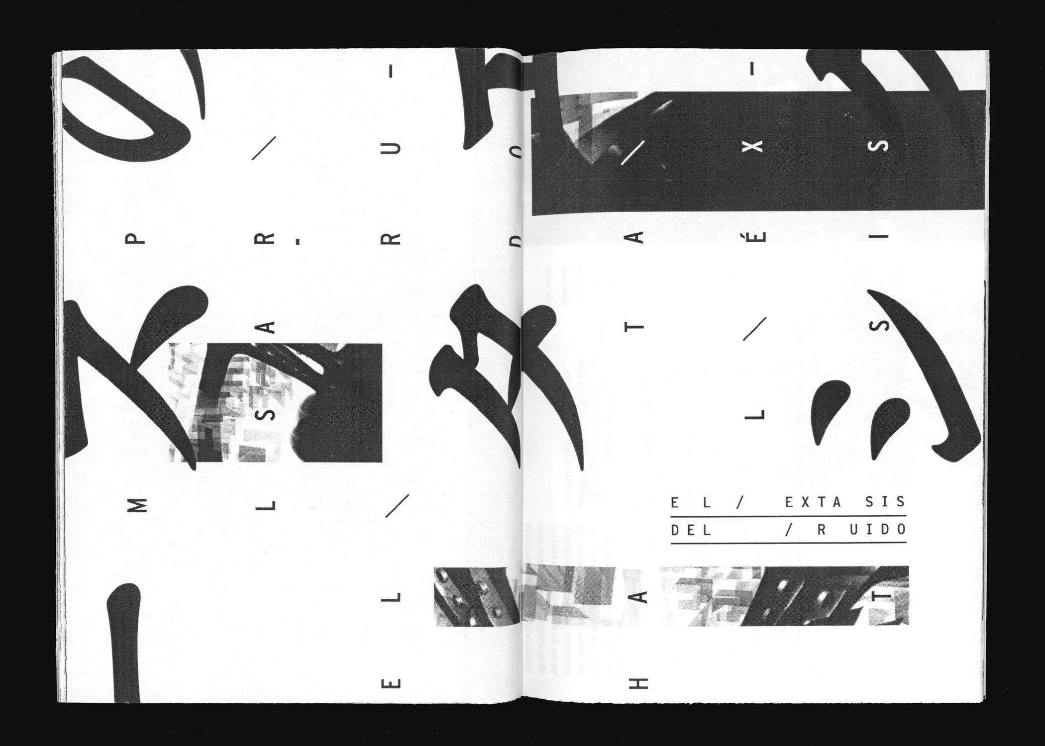 Spread: Japanese characters broken apart at large scale