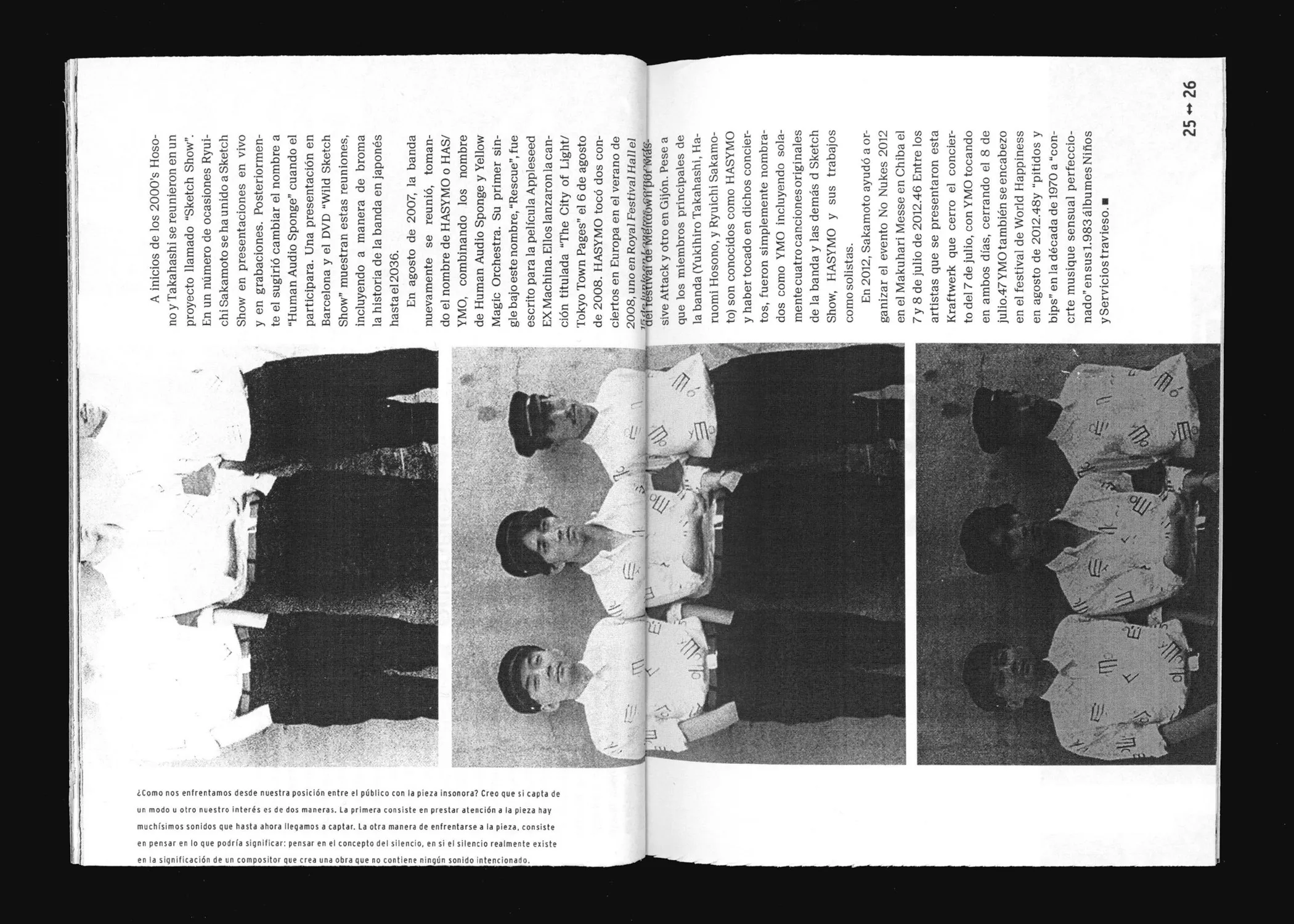 Spread: a group photograph running across the fold